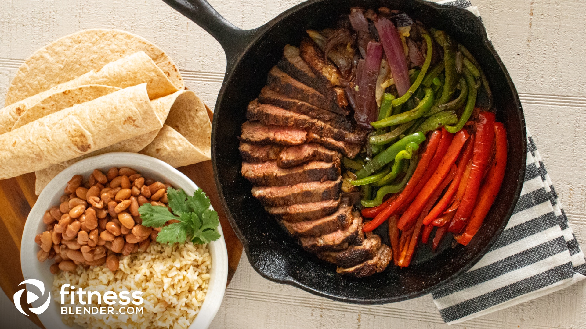 AtHome Sizzling Skillet Fajitas Fitness Blender