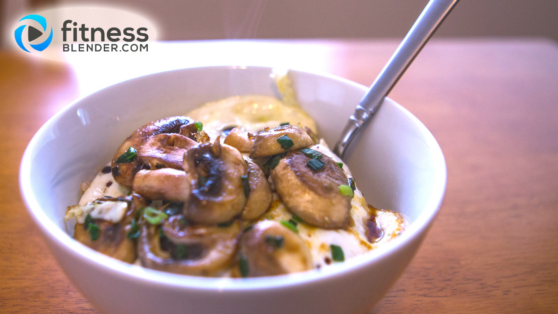 Quick & Easy Eggs with Rice, Mushrooms, and Green Onions - Healthy